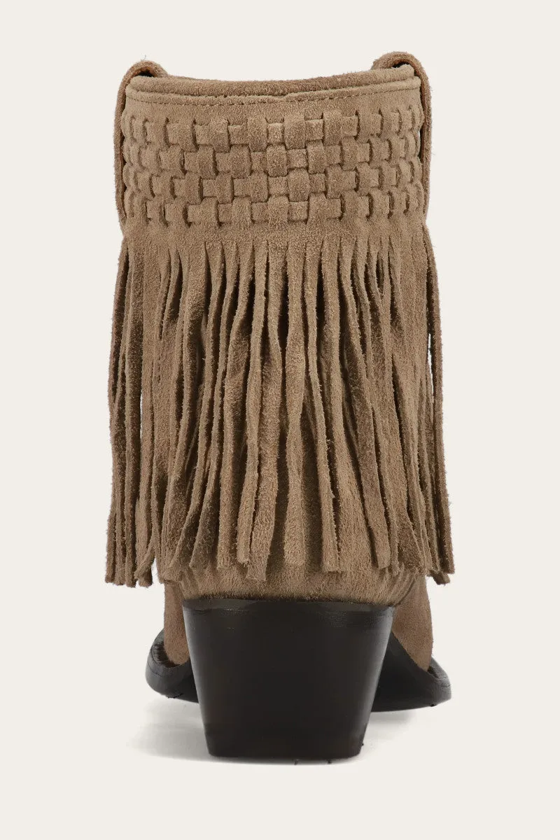 Sacha Short Fringe Bootie