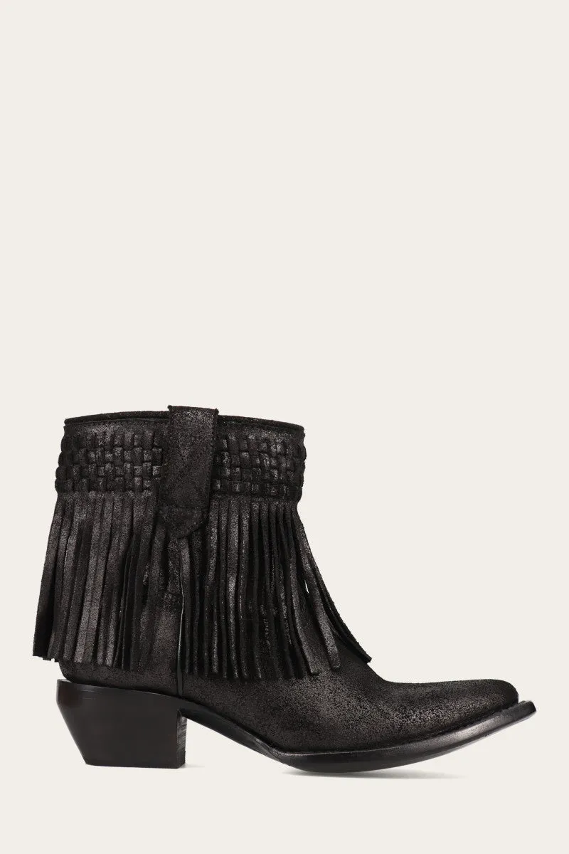 Sacha Short Fringe Bootie