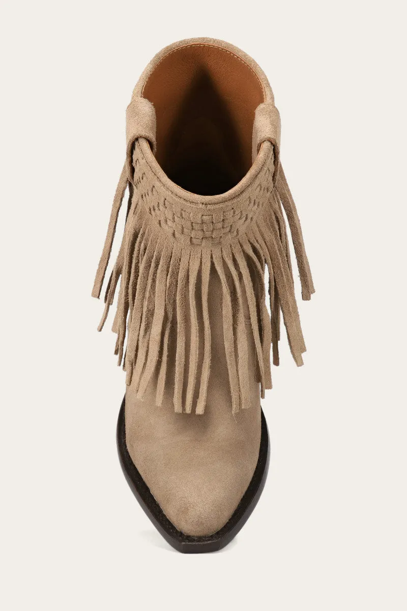 Sacha Short Fringe Bootie