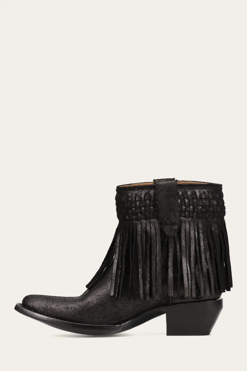 Sacha Short Fringe Bootie