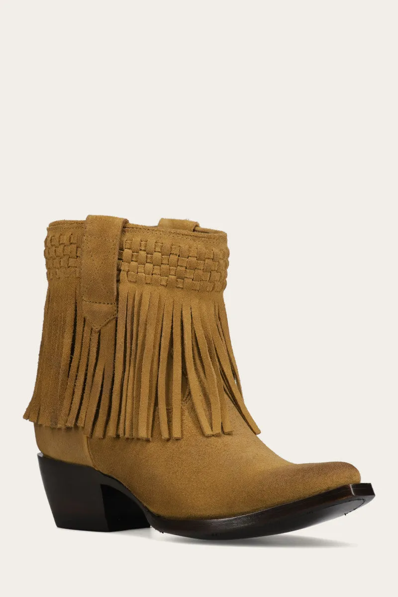 Sacha Short Fringe Bootie