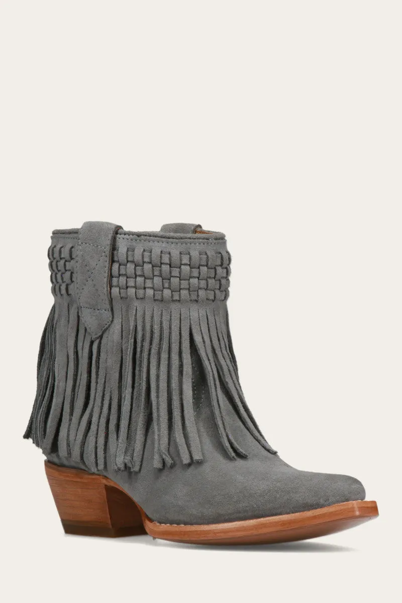 Sacha Short Fringe Bootie