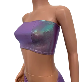 SALE - Lilac Iridescent Bandeau Tube Top