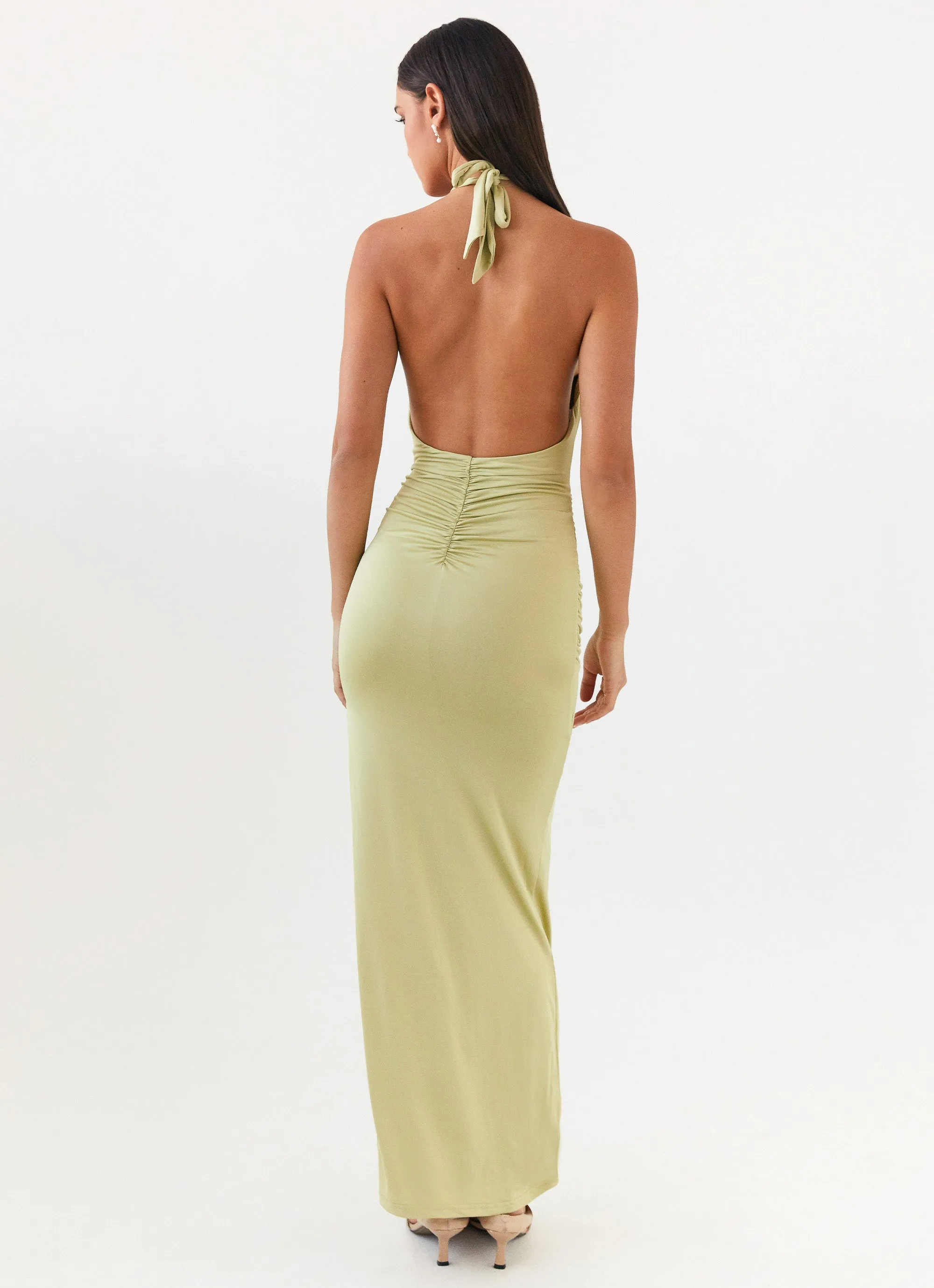 Samara Halterneck Maxi Dress - Sage