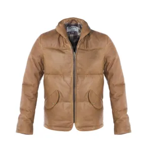 SCHOTT NYC Cowhide Puffer Jacket 514D Rust