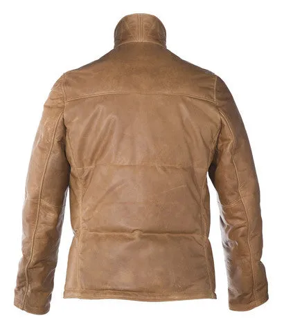 SCHOTT NYC Cowhide Puffer Jacket 514D Rust