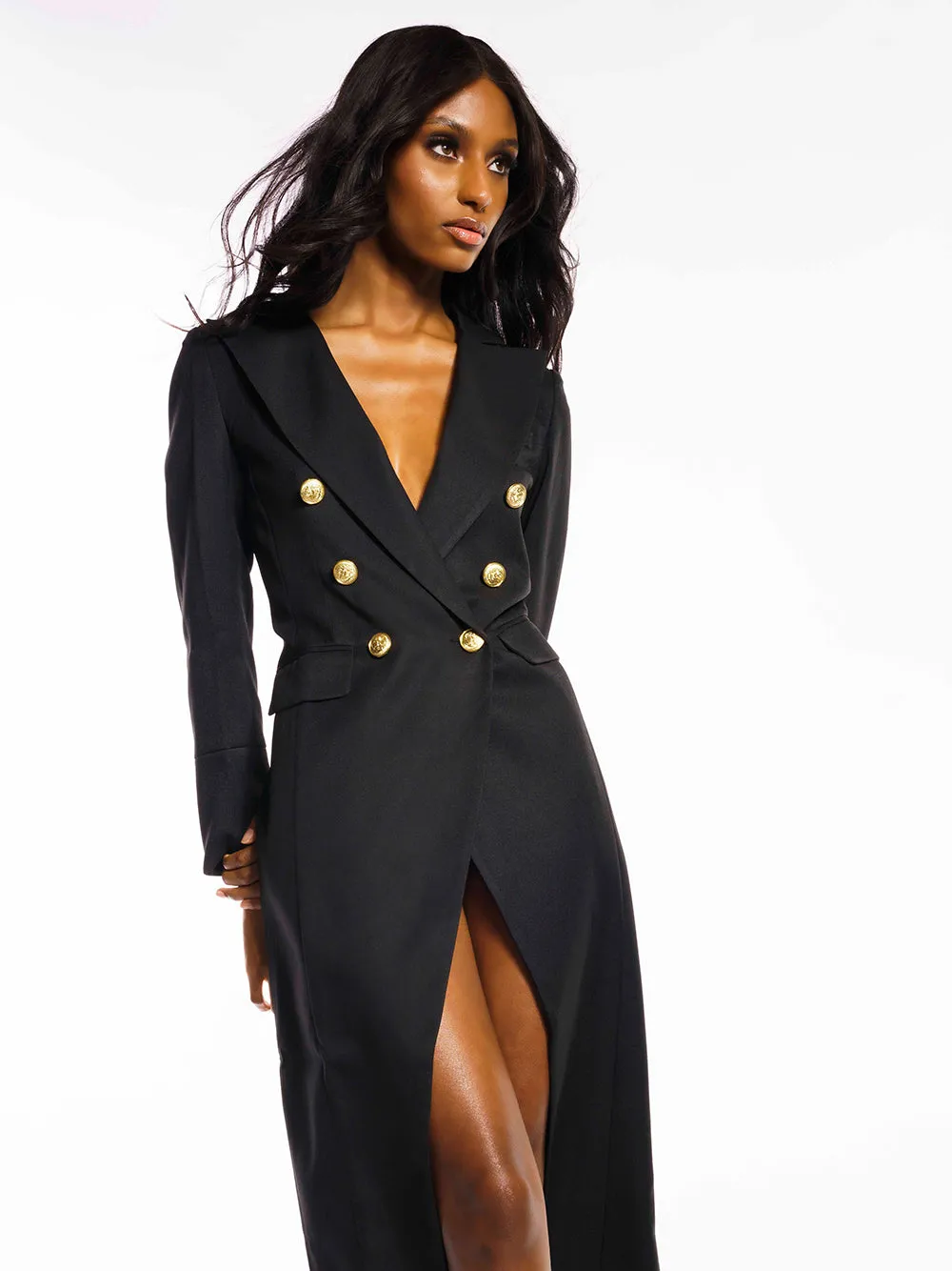 SECRETARY IN LOVE Blazer Maxi Dress