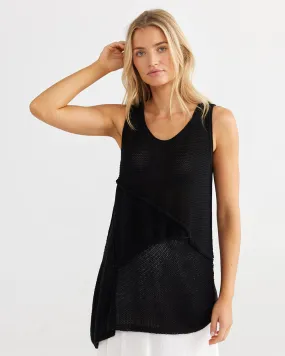 Shanty Milano Knit Singlet Black