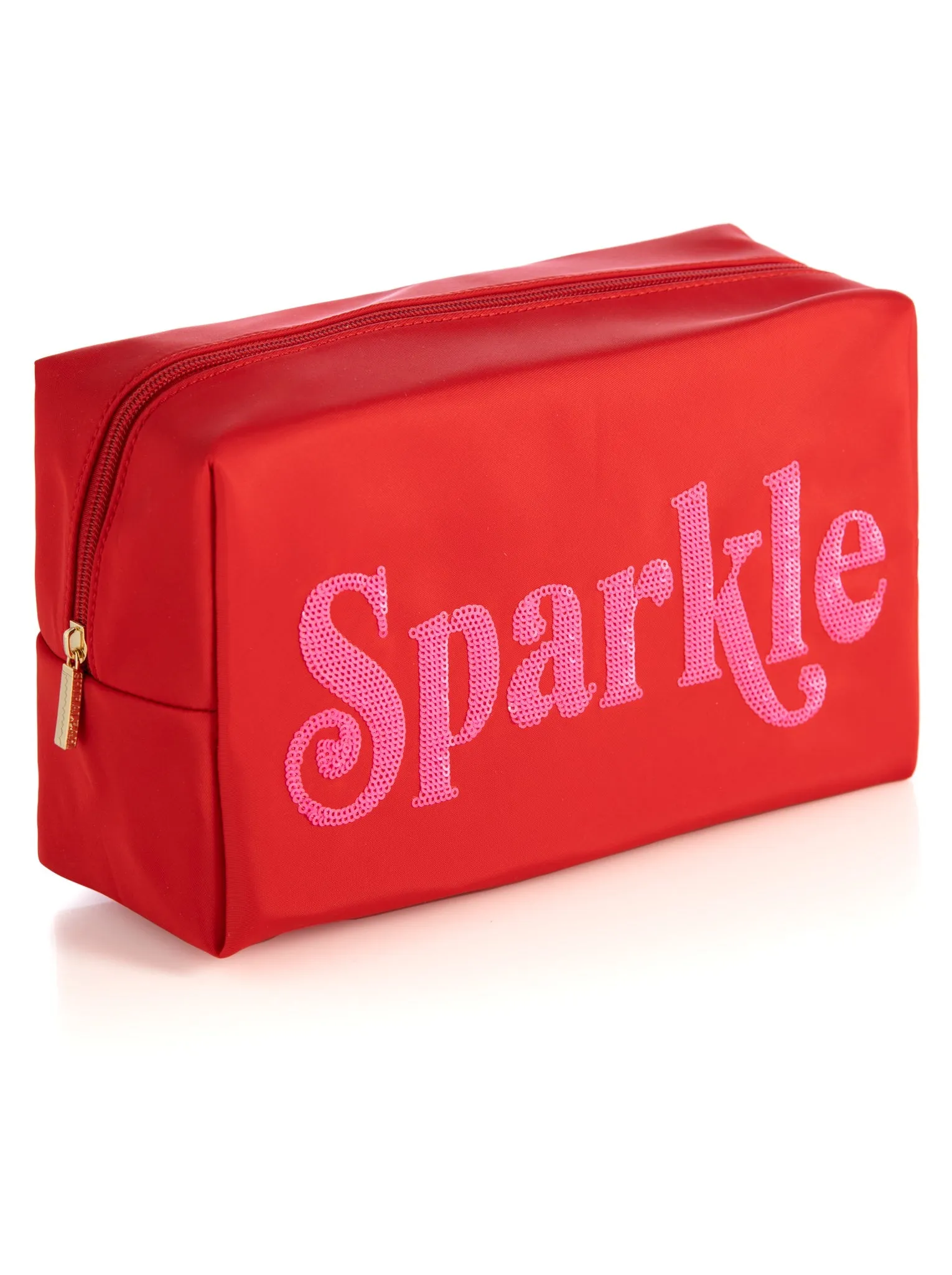 Shiraleah Cara "Sparkle" Large Cosmetic Pouch, Red