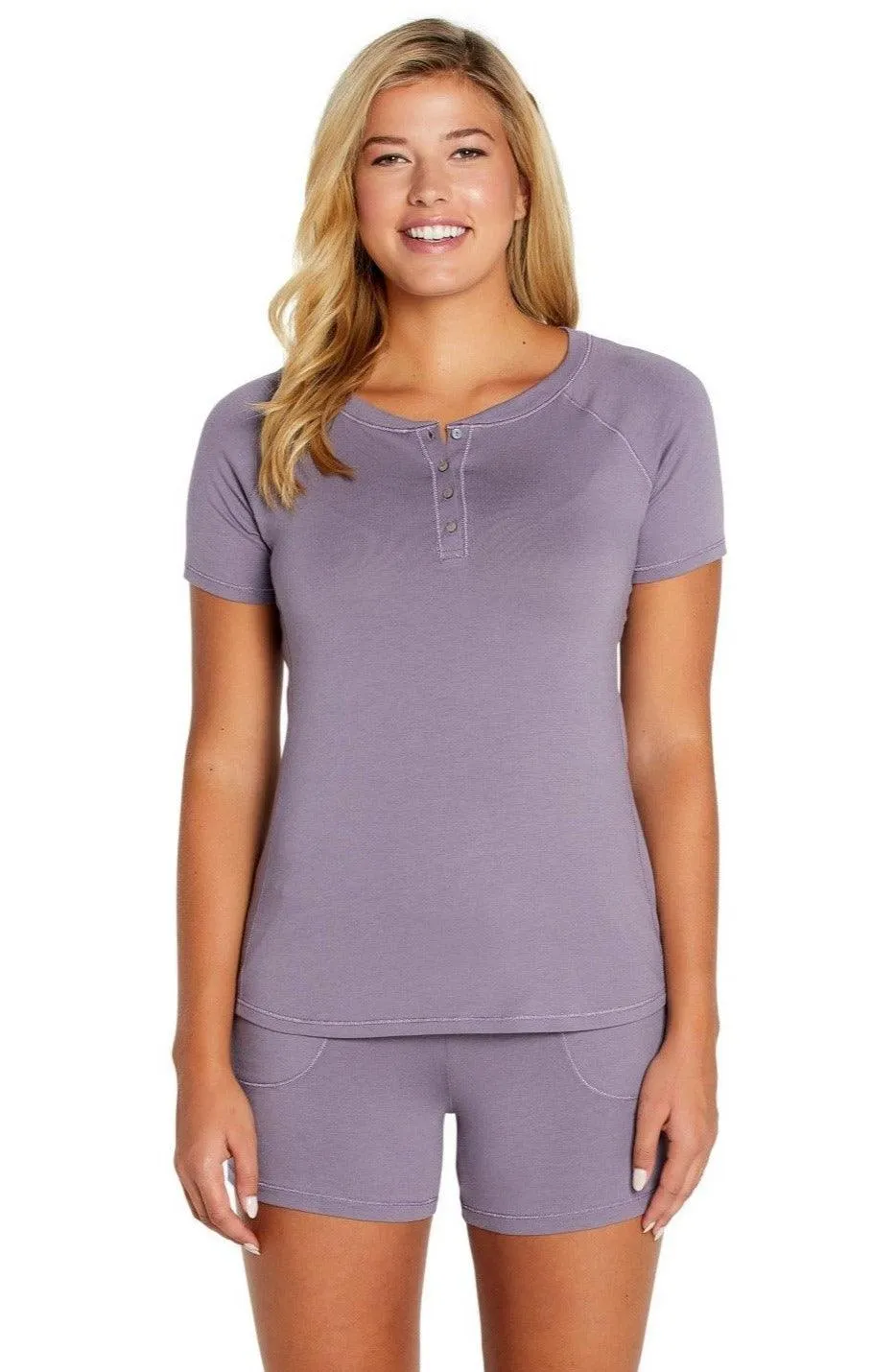 Short Henley Loungewear Set