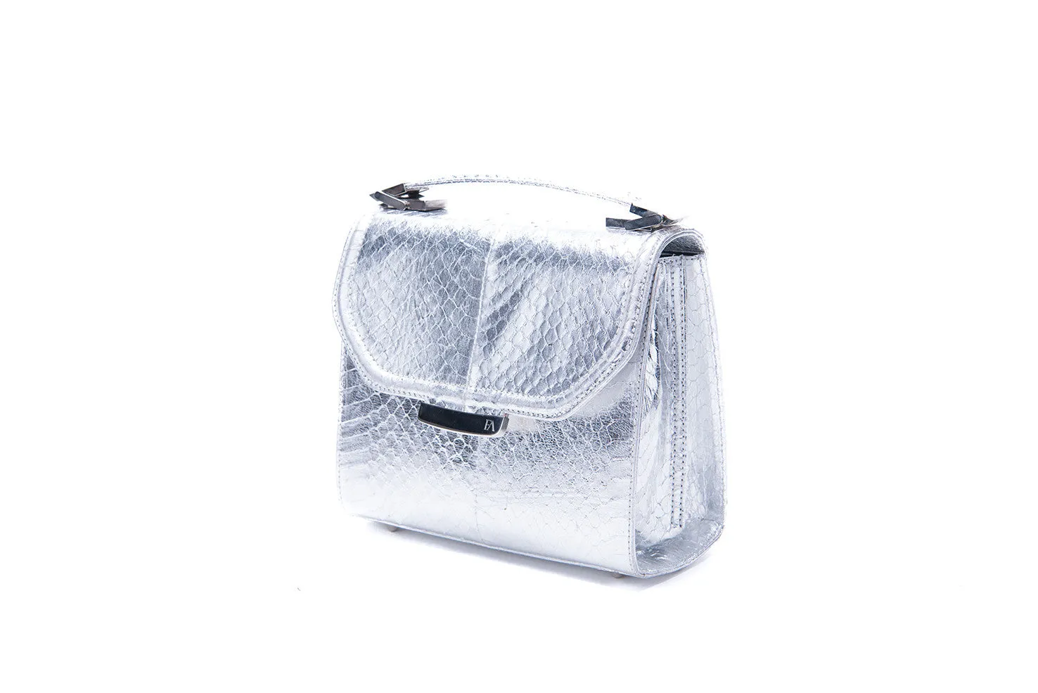 Silver water snake Mini Steffany Tote