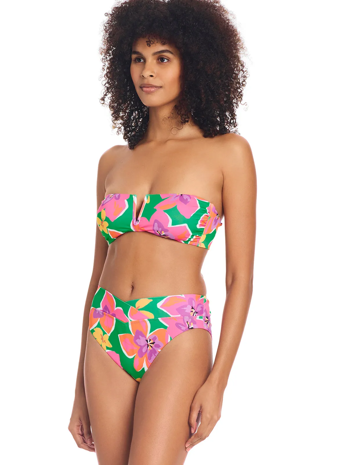 Super Bloom V-Wire Bandeau Bikini Top Multi