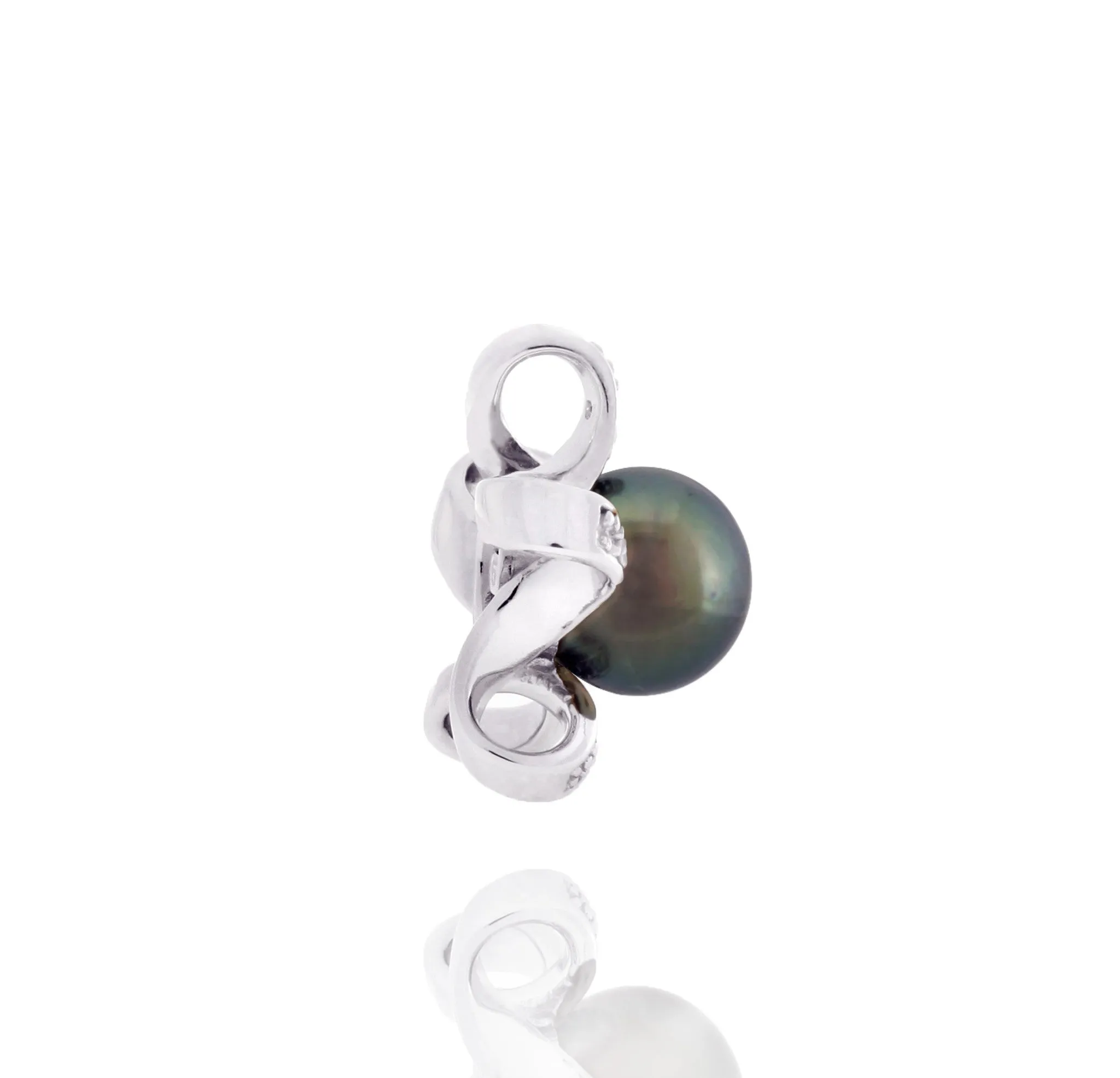 Tahitian pearl pendant in silver - Tiare Tahiti - PESZPE00106