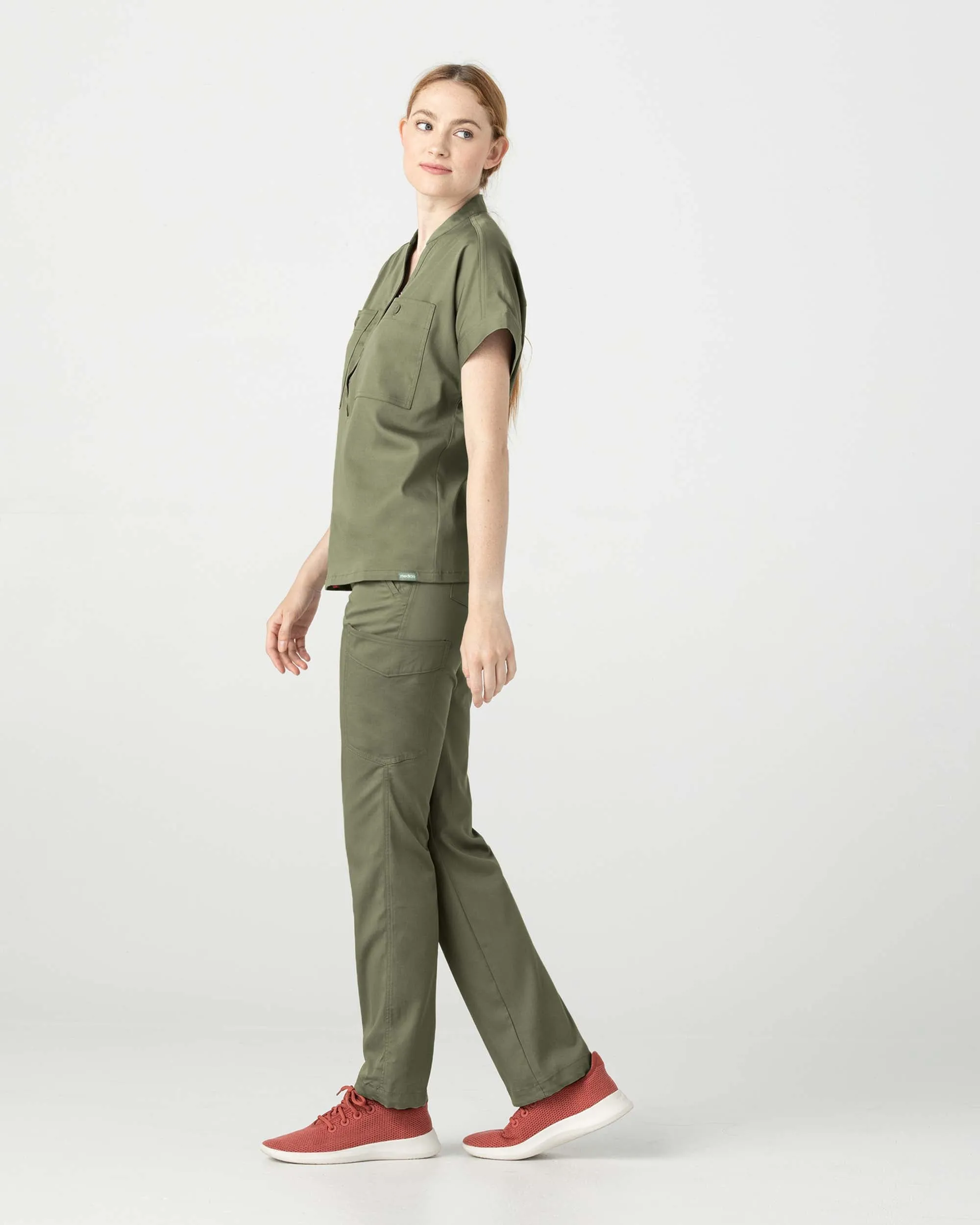 TENCEL™ Fiji‎ ‎ Banded Collar Scrub Top