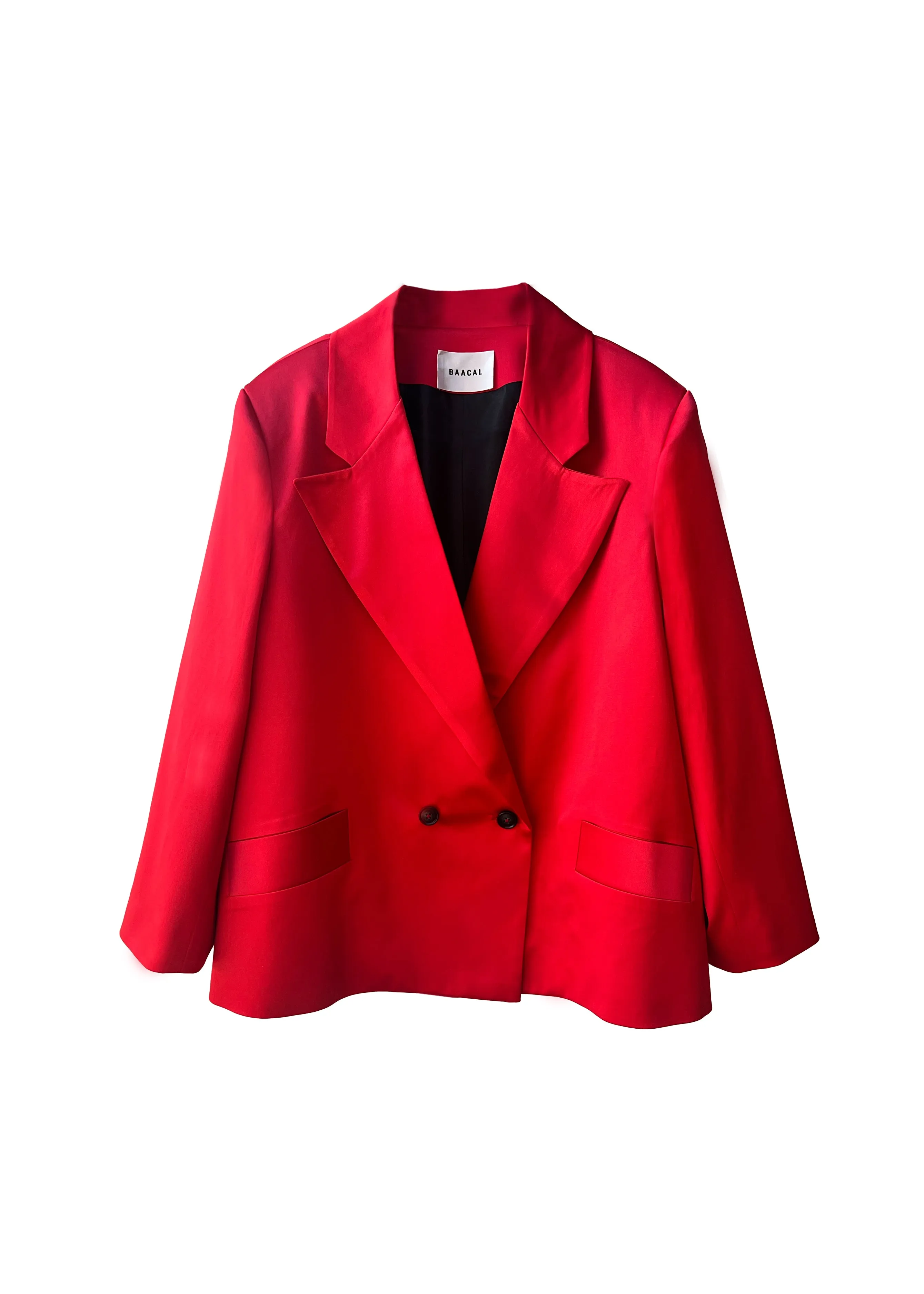 The Lexi Satin Blazer - Red