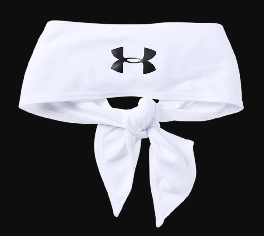 Under Armour Tie Headbands - Red, White, or Black