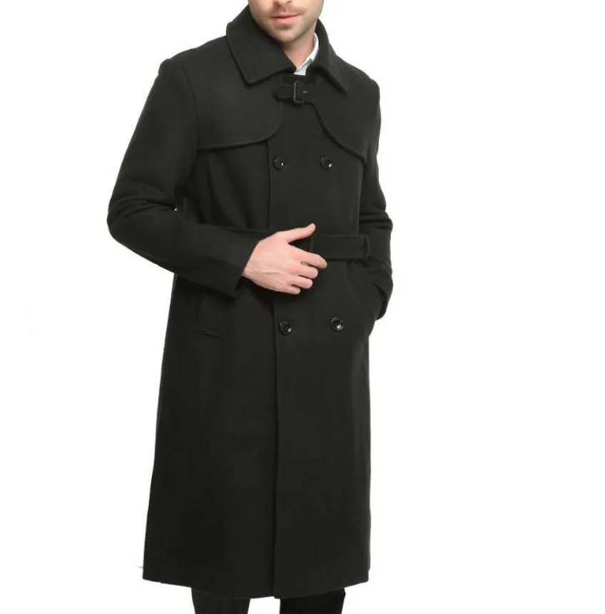 West Louis™ Classic Men Double Button Woolen Coat