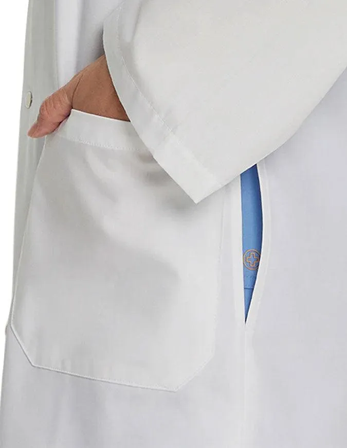 White Cross 42 Inch Women's Snap Button Long Lab Coat