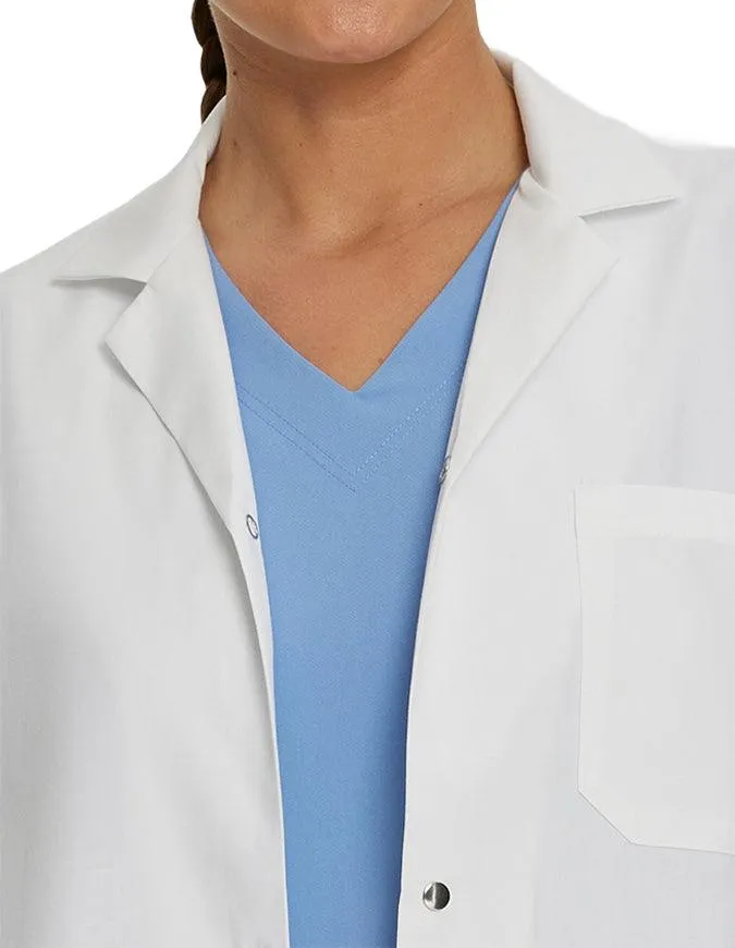 White Cross 42 Inch Women's Snap Button Long Lab Coat