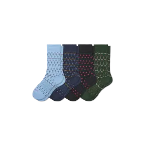 Youth Dress Calf Sock 4-Pack