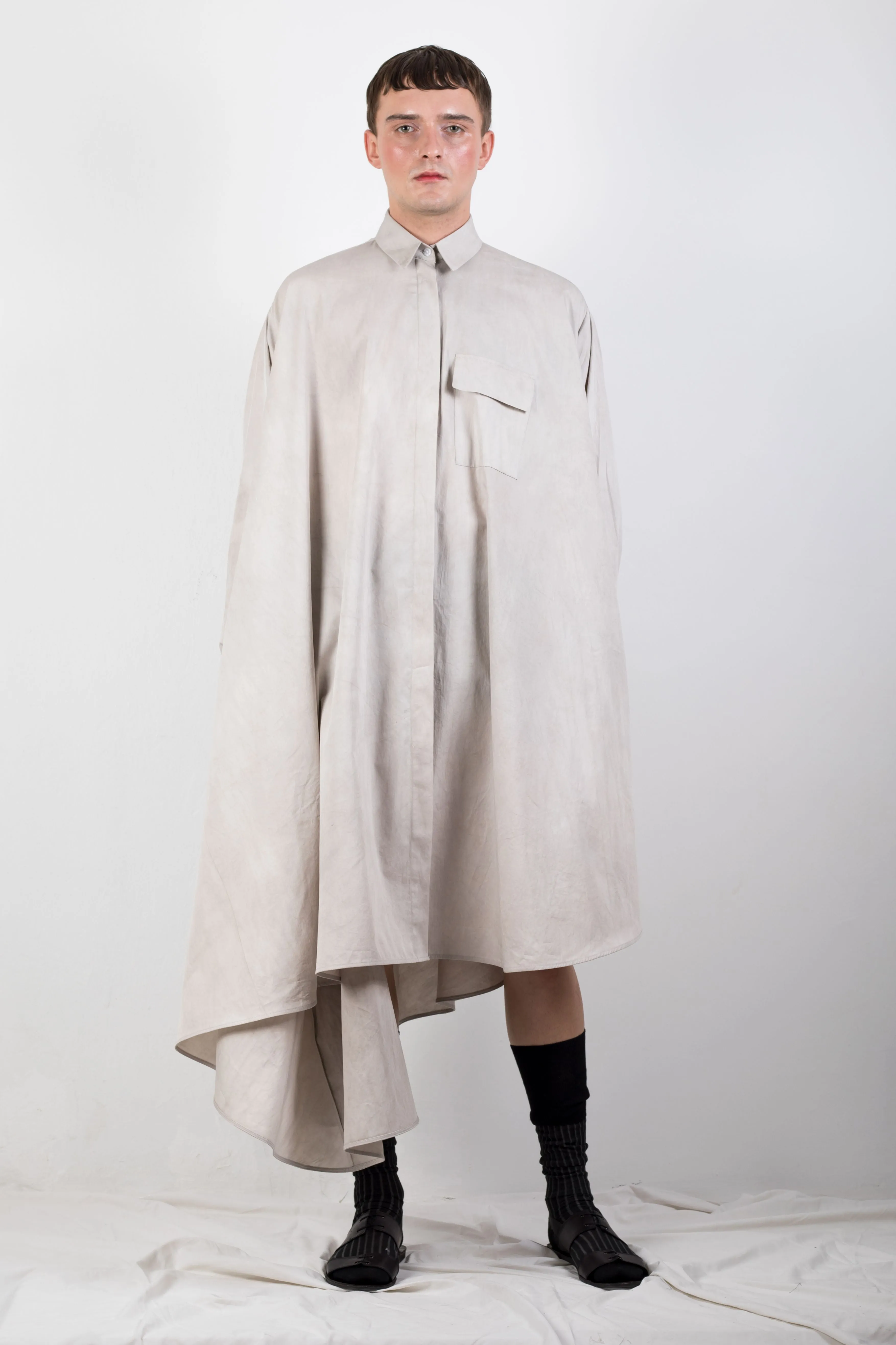 Zero waste naturally dyed elongated shirt