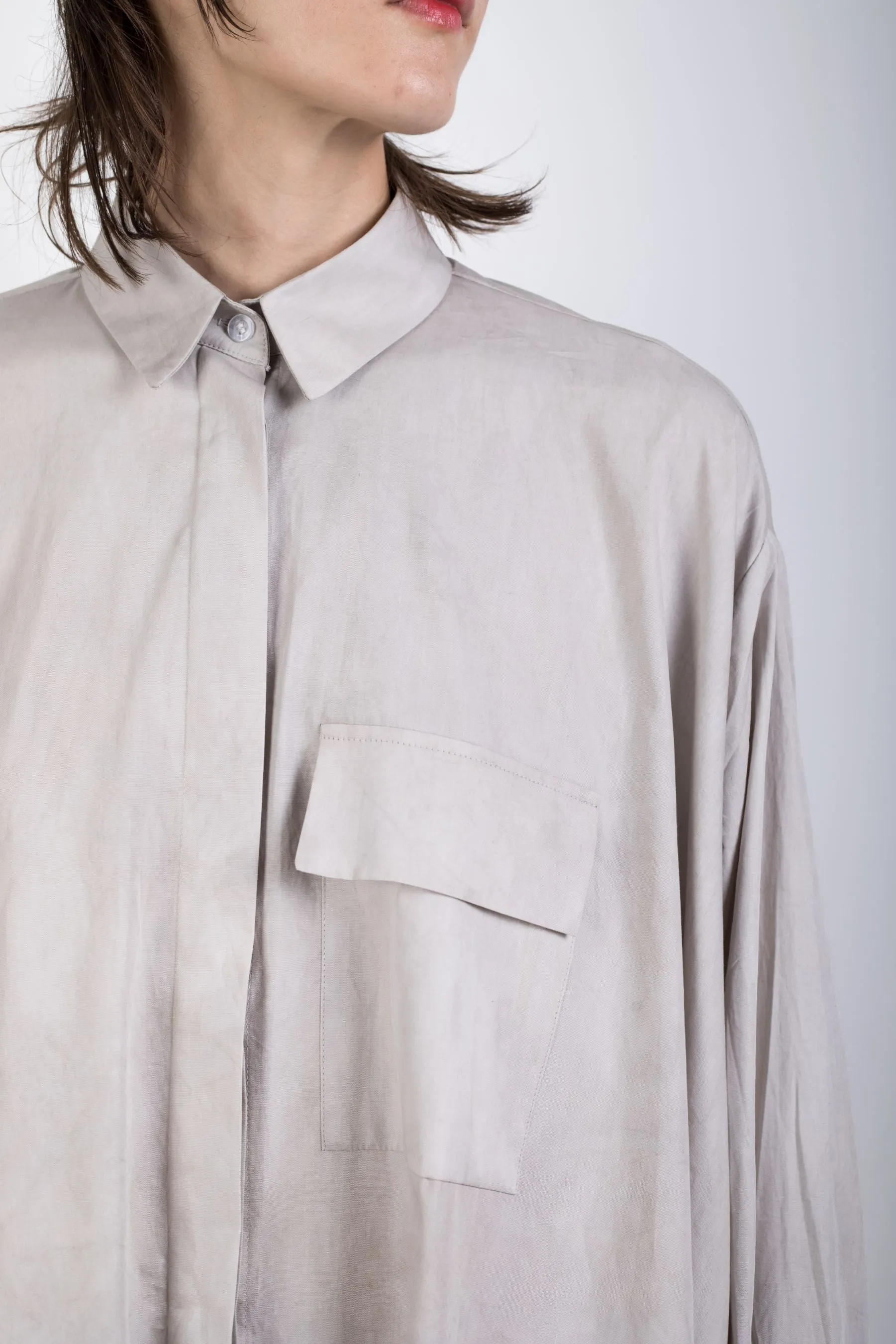 Zero waste naturally dyed elongated shirt